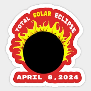 Shirt eclipse,event, total;solar,eclipse, 04,08,April 2024. Sticker